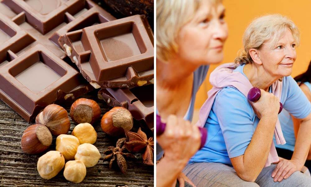 Propiedades curativas del chocolate que benefician la musculatura de personas de la tercera edad