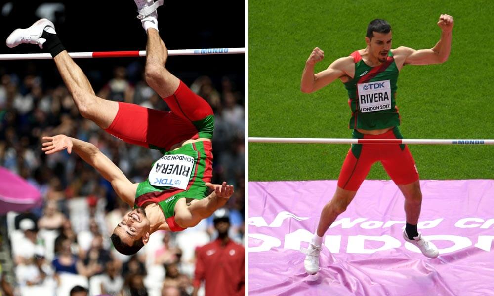 Salto de altura de Edgar Rivera en Mundial de Atletismo Londres 2017