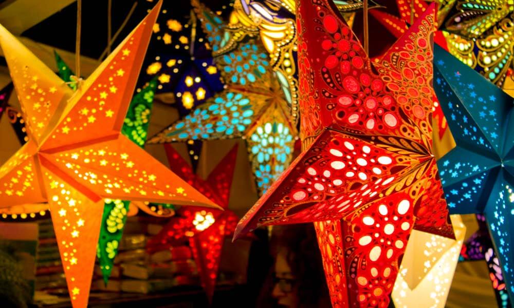 Lámparas estrella, inspiración de Piñata2Go