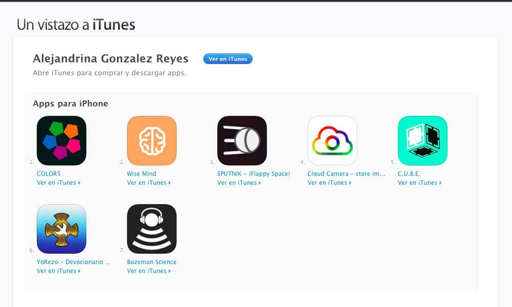 Las aplicaciones desarrolladas por Alejandrina González Reyes disponibles en el App Store