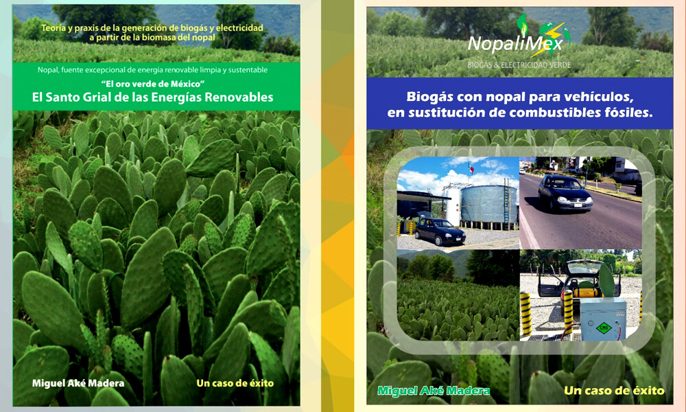Libros publicados por Miguel Aké sobre Nopalimex y las energías orgánicas