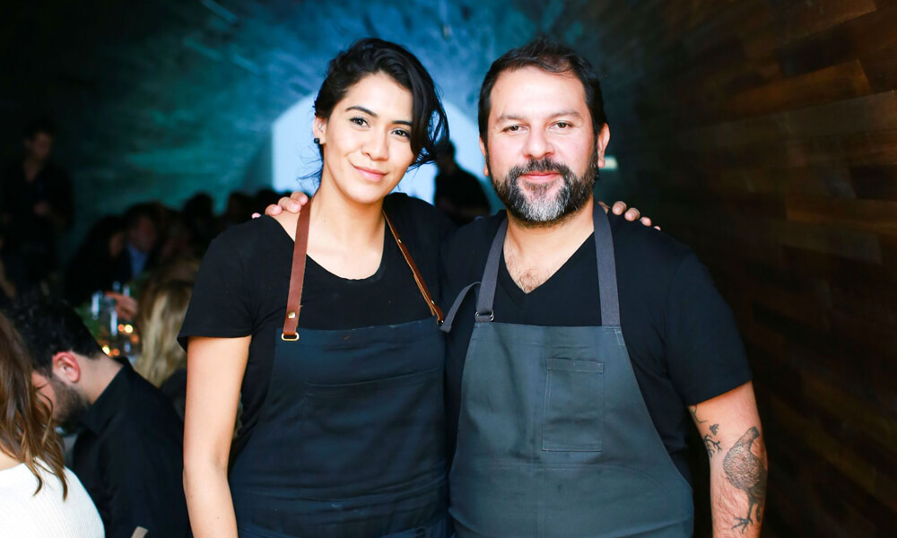 Daniela Soto Innes y Enrique Olvera, dueño del restaurante Pujol
